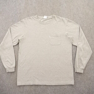 Adsum Shirt Mens Extra Large Gray Crew Neck Long Sleeve Pocket Logo